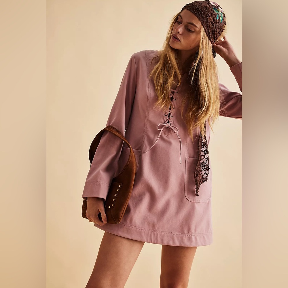 Free People Bradley Faux Suede Mini Dress